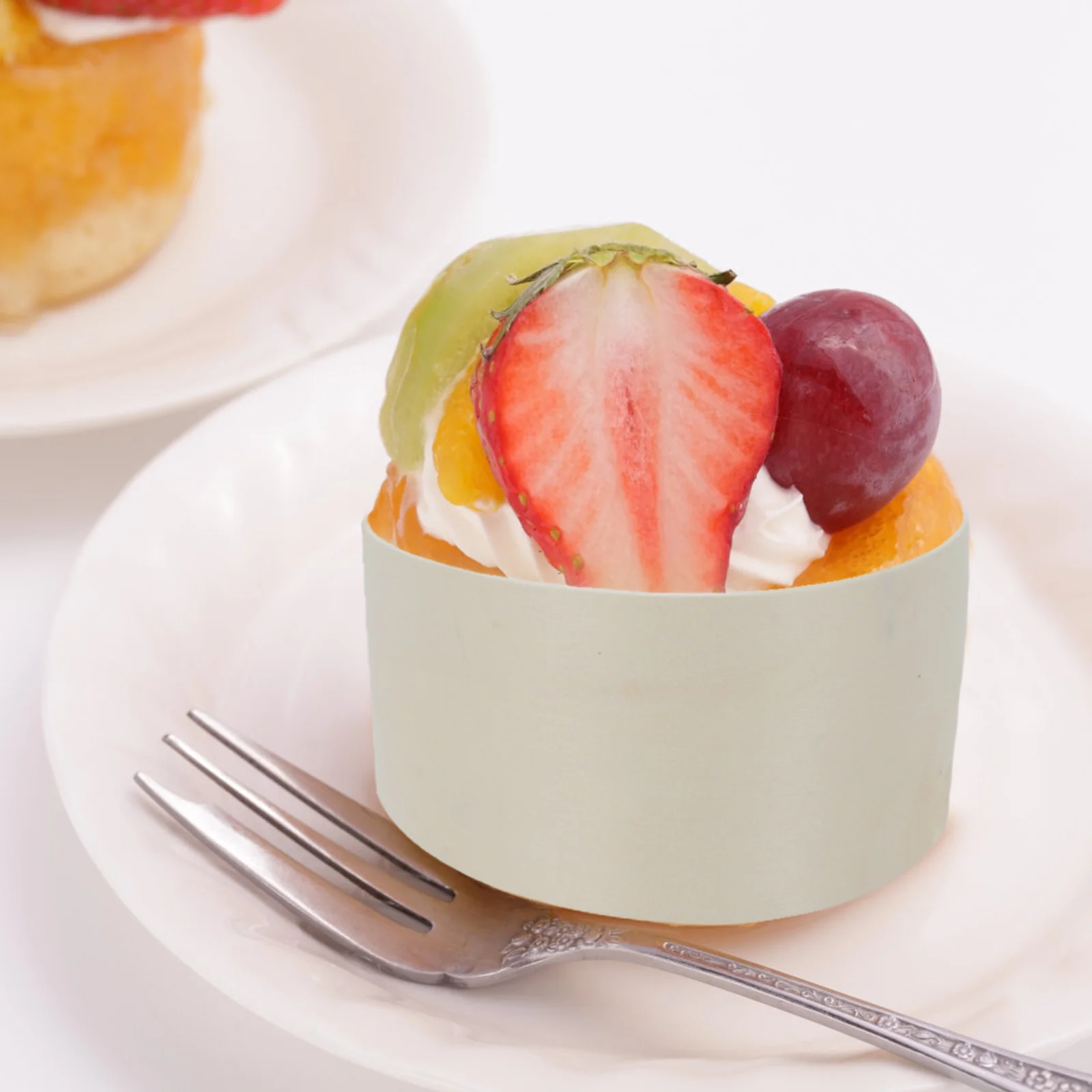 

2PCS 12.5x5.5cm Cake Packing Box Wooden Food Case Natural Storage Container Round Dessert Holder Basque Baking
