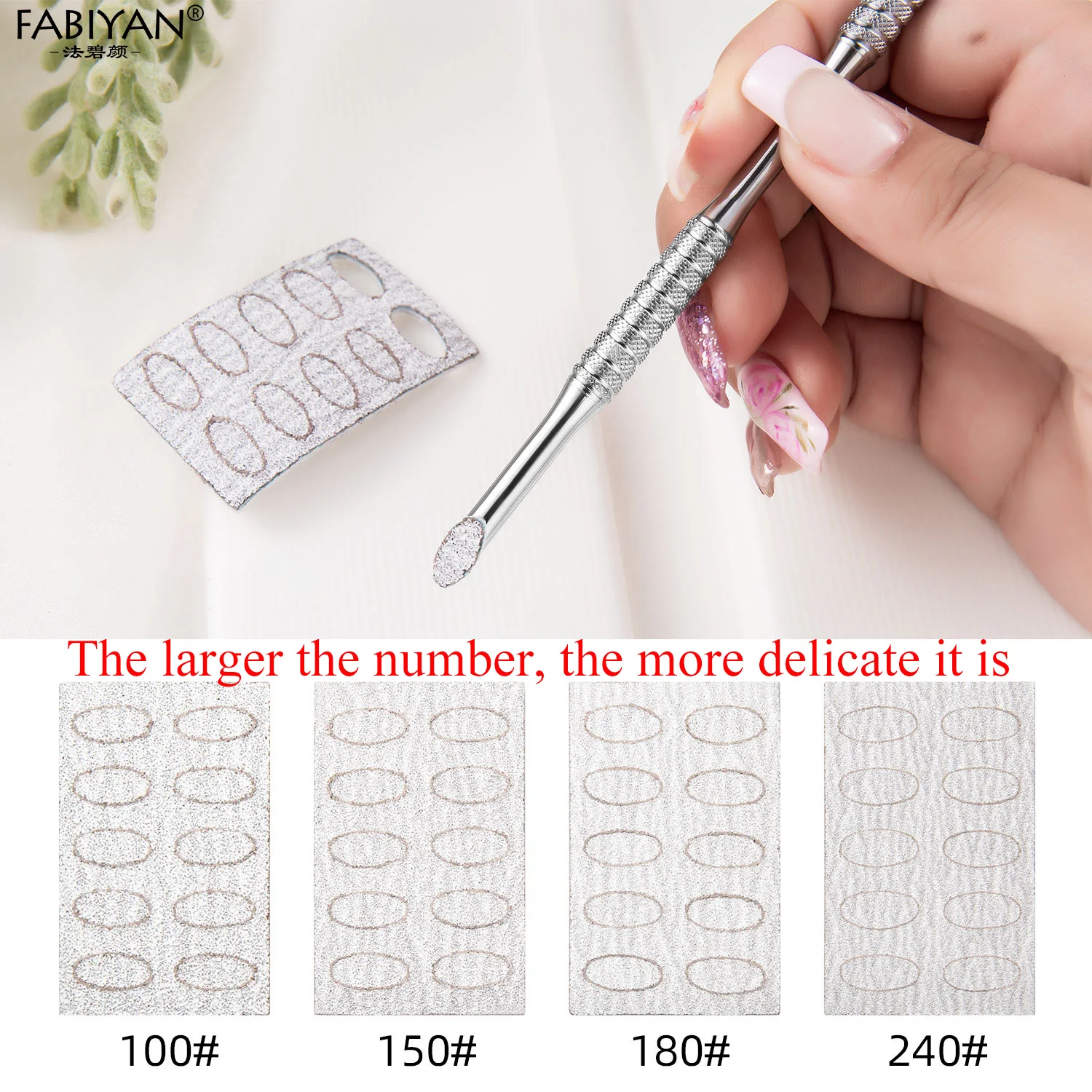 Stainless Steel Cuticle Pusher Double Headed Dead Skin Push Cuticle Remover Circle Beveled Nail Grinding File Manicure Tools
