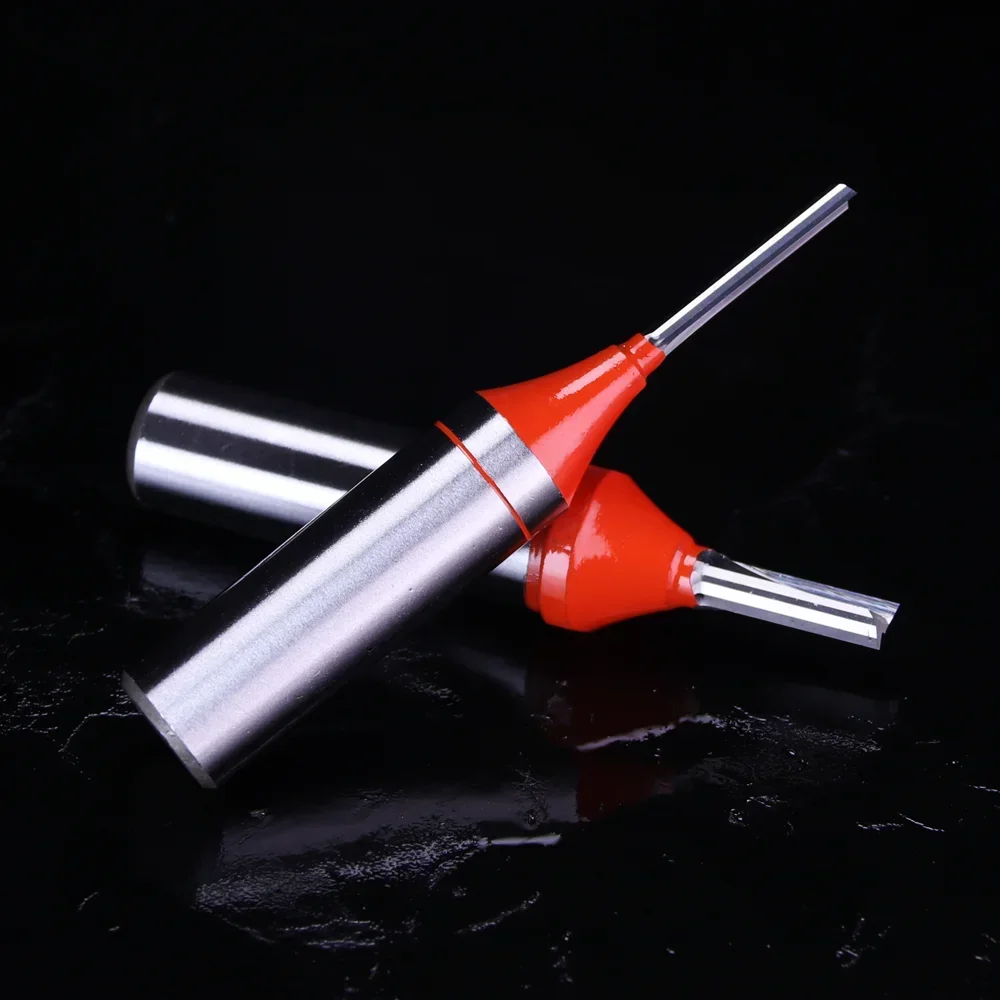 1/2 Shank 2 Flute straight Chip Breaker TCT Milling Cutter Wood MDF Carving Trimming Slotting Carbide End mill CNC Router Bit