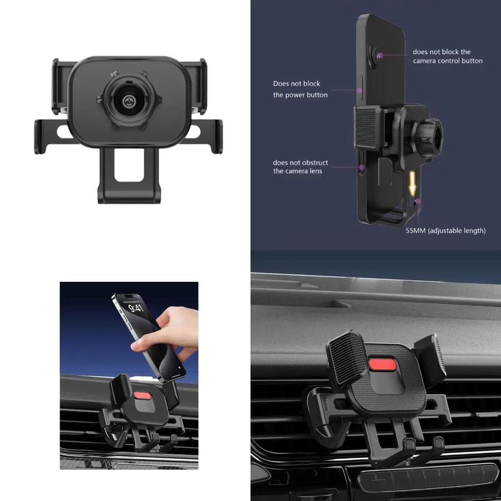 Universal Car Holder CDs Slot Mount Stands 360 Rotation Car Mount Cellphone Stand Navigation Mount