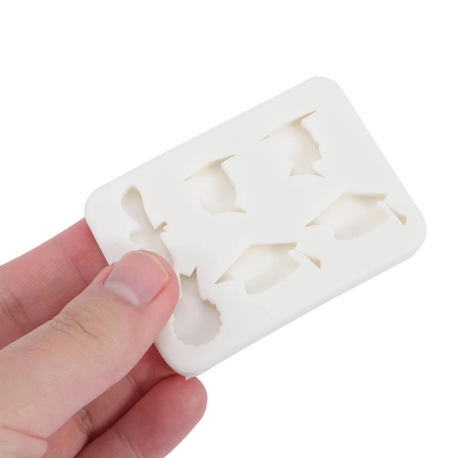 

2pcs Mold Silicone Keychain Diy Graduation Mold Pendant Making Nonstick Non Stick Graduation Mould Baking Crafts Party Supplies