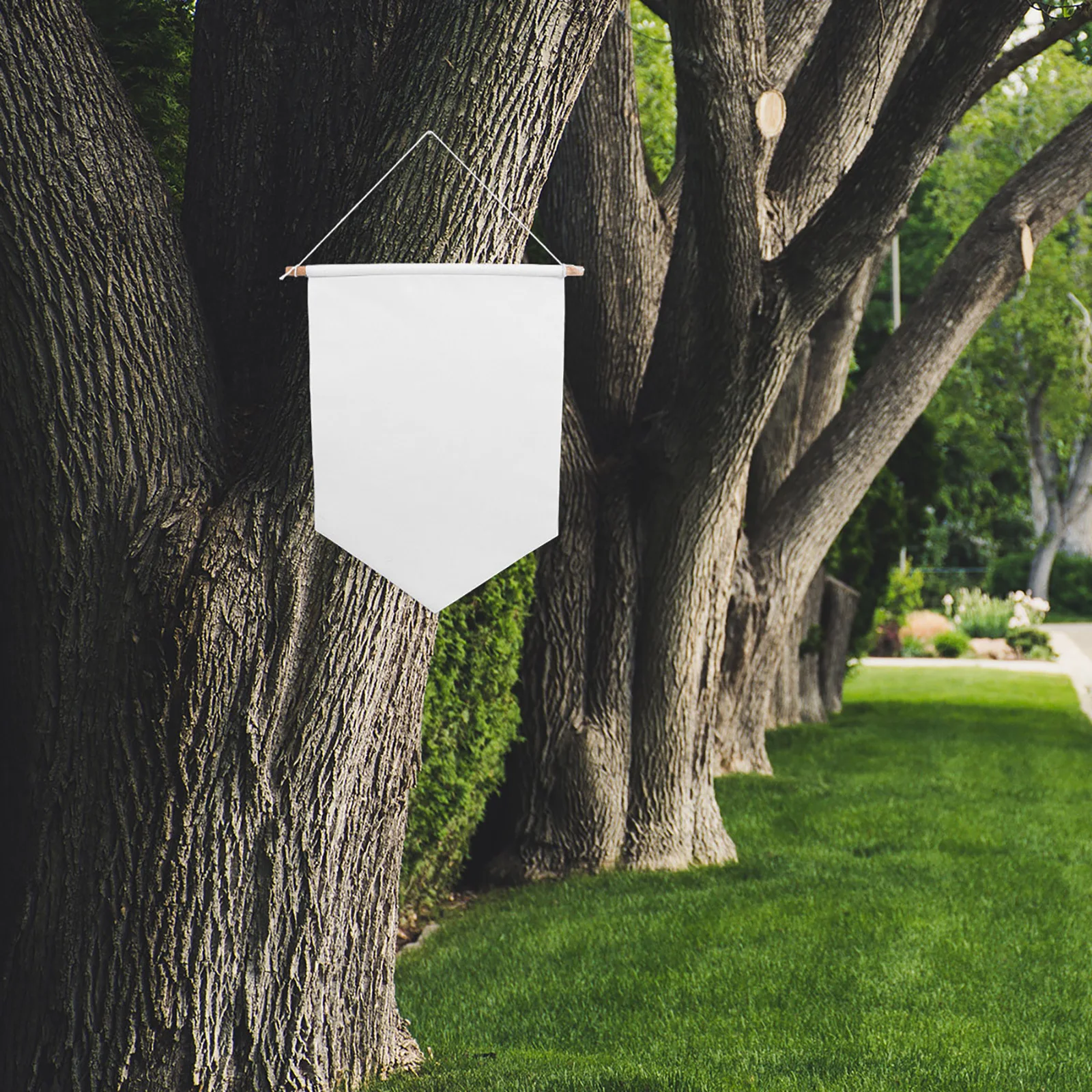 

2pcs Blank Garden Flags Strong Canvas Fabric For Diy Drawing Writing Yard Decor Outdoor Event Wedding Camping Decoration Home