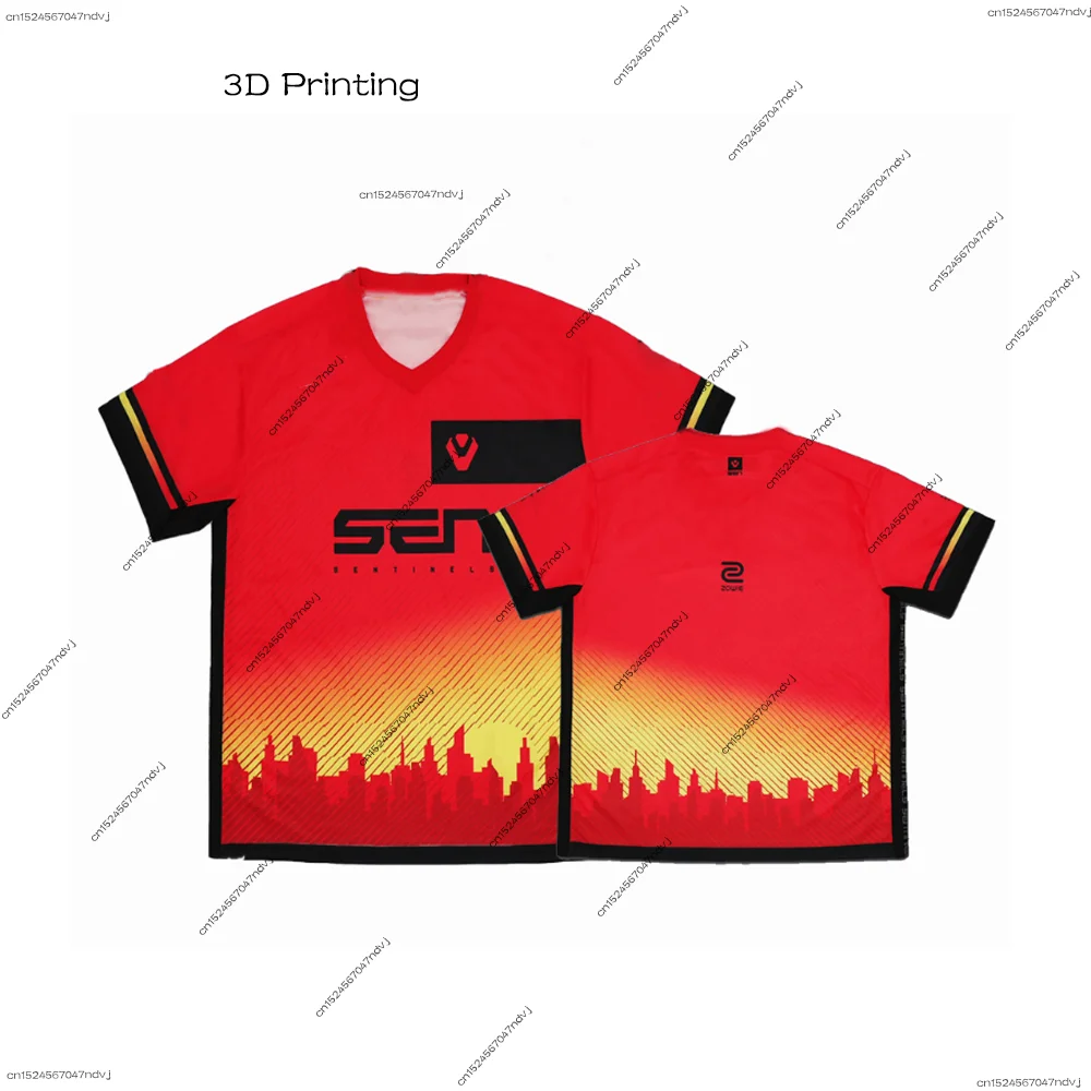 Valorant Sentinels Esports Limited Edition Jersey Tshirt Game Men Summer Sports Short-sleeved Shirt SENSET Professional Jersey