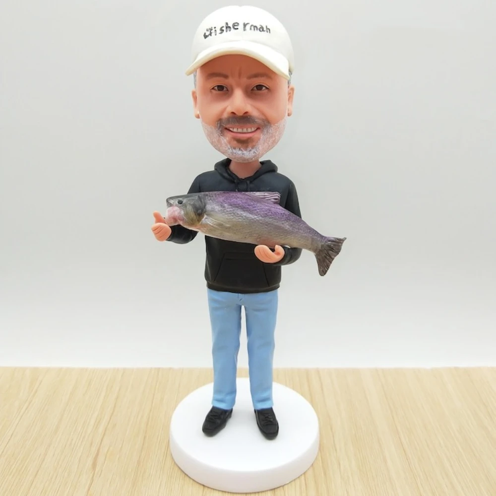 

Bobblehead Handmade Clay Figurine Gift for Him Her Couple Wedding Anniversary Custom Bobblehead Figurines Wedding Gift