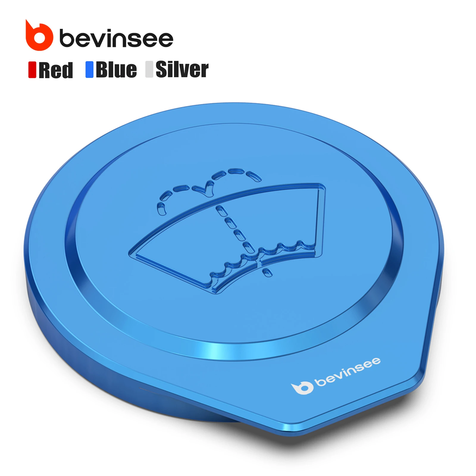 

BEVINSEE Aluminum Washer Fluid Reservoir Cap for BMW E90 E91 E92 E93 E81 E82 E87 E88 X1 E84, Replace for 61667264145