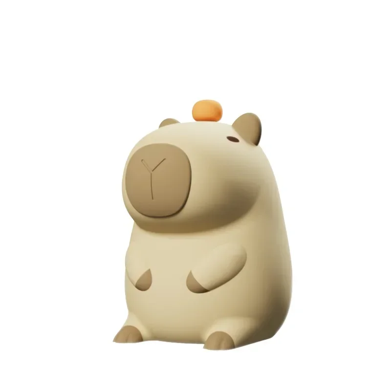 New Capybara Capybara Silicone Night Light Rechargeable Dimmable Bedroom Desktop Soft Light Timed Sleeping Atmosphere Ornament