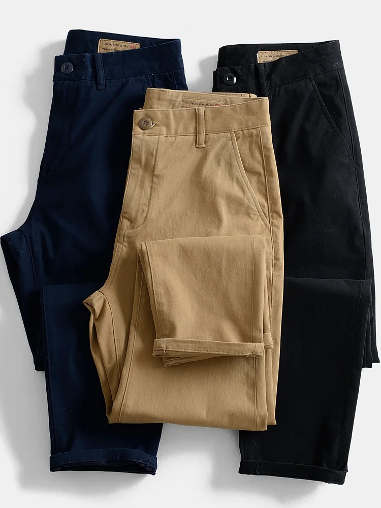 

Мужские брюки-карго из высококачественной эластичной ткани в ретро-японском стиле, прямые, повседневные, для активного отдыха и работы, длинные...