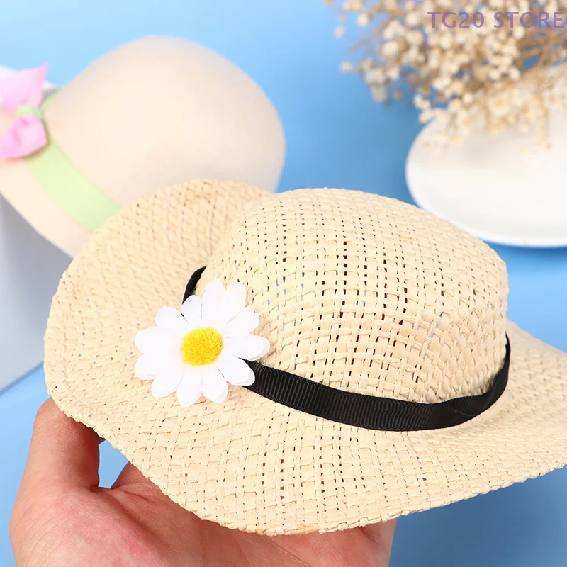 18 Inch Doll Girls Summer Sun Hat Straw Hat Baby Toys Fit 43cm Boy Dolls