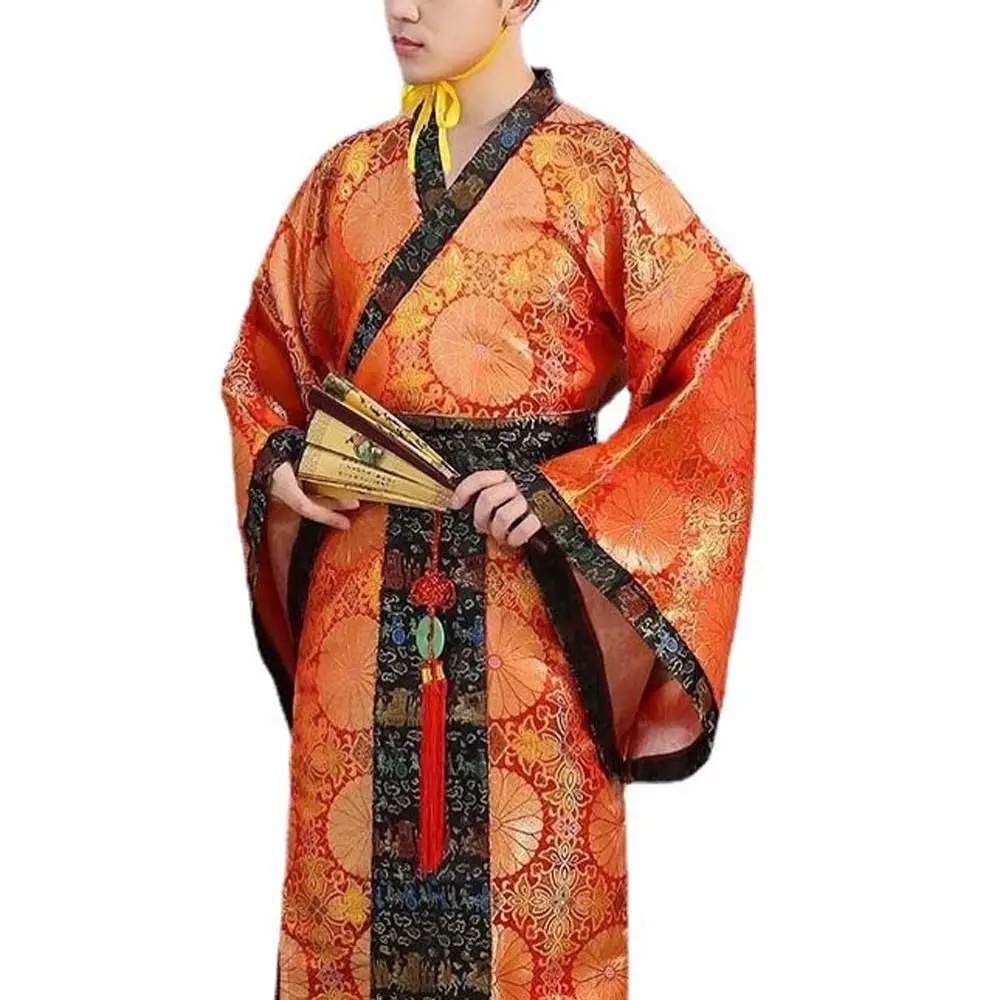 Strój Starożytnych Chińczyków Hanfu Chiński Król Cesarz Ubrania Sceniczne Garnitur Szata Zestaw Kapelusz Chiński Strój Starożytnych Mężczyzn Kostiumy Sceniczne