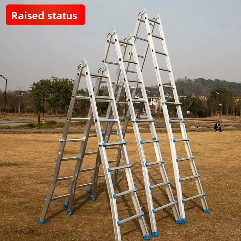 Stable Little Giant Telescopic Ladder Multifunctional Folding Ladder Pull-out Ladder Herringbone Ladder Aluminum Alloy Ladder