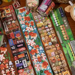 Retro Cute Y2K Glitter Die-cut Decoration Adhesive Tape Planner Handbook DIY Scrapbooking Journal Collage Material Stickers
