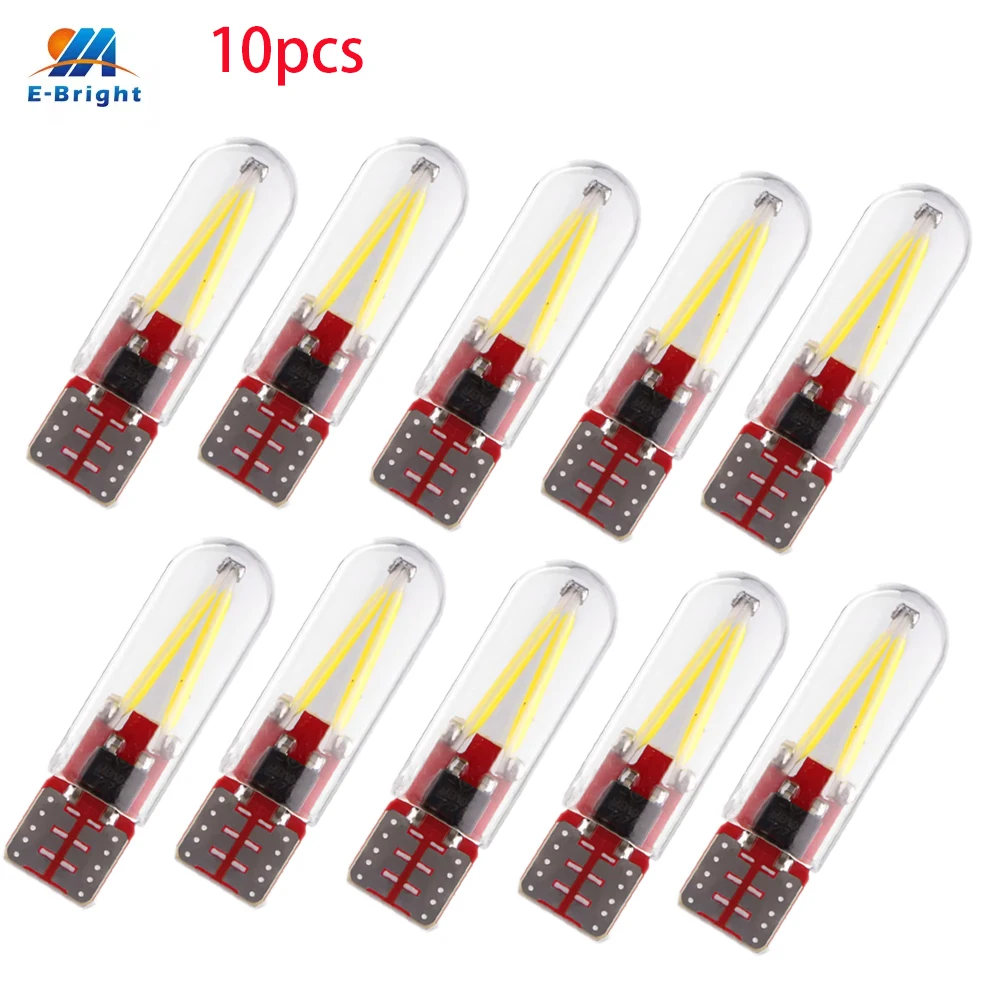 T10 W5W 168 Filament COB LED Car Lights Glass Shell Led Wedge Auto Parking Lamps Reading Dome Bulbs DRL Automobiles Styling