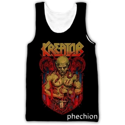 phechion New Fashion Men/Women Kreator 3D Print Sleeveless Vest Streetwear Men Loose Sporting Tank Top A253