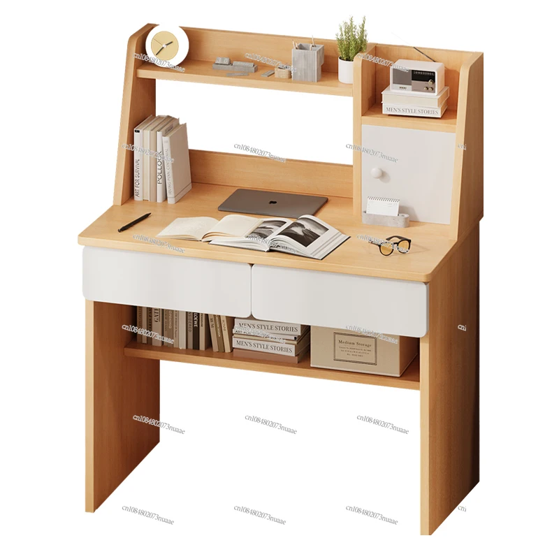 Small Apartment Desk Bookshelf Integrated Table, Home Computer Desk, Desktop Bedroom, Junior High School Student