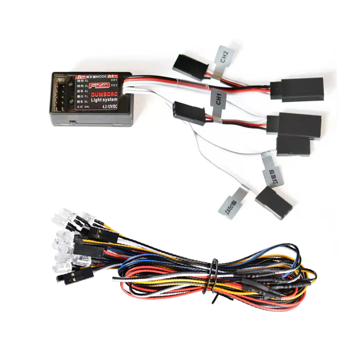 DUMBORC FZD contrôleur de lumière de Simulation 12 système LED pour 1/10 1/8 RC dérive voiture modèle camion TAMIYA CC01 4WD Axial SCX10 pièces
