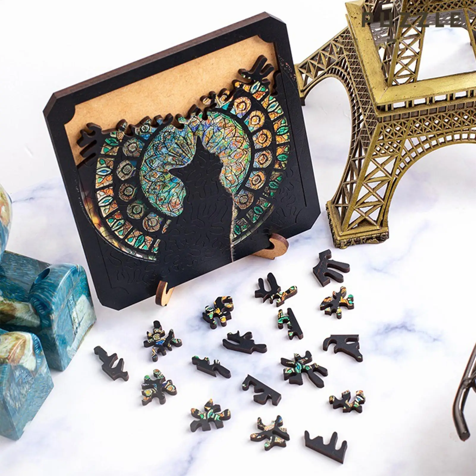 ปริศนาแมวสำหรับผู้ใหญ่ 76 ชิ้น ของตกแต่งบ้านพร้อมกรอบ ปริศนาสัตว์เลี้ยงที่ดื่มด่ำกับการเล่น ของเล่นเสริมพัฒนาการสำหรับคนรักสัตว์เลี้ยง ห้องนั่งเล่น ห้องนอน