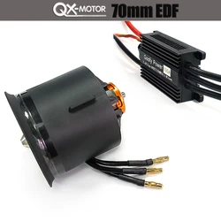 QX-MOTOR QF3027 2200KV Silnik bezszczotkowy 70 mm EDF 12 łopatek Wentylator kanałowy CW CCW Wybór 100A ESC Do zdalnie sterowanych części zabawek