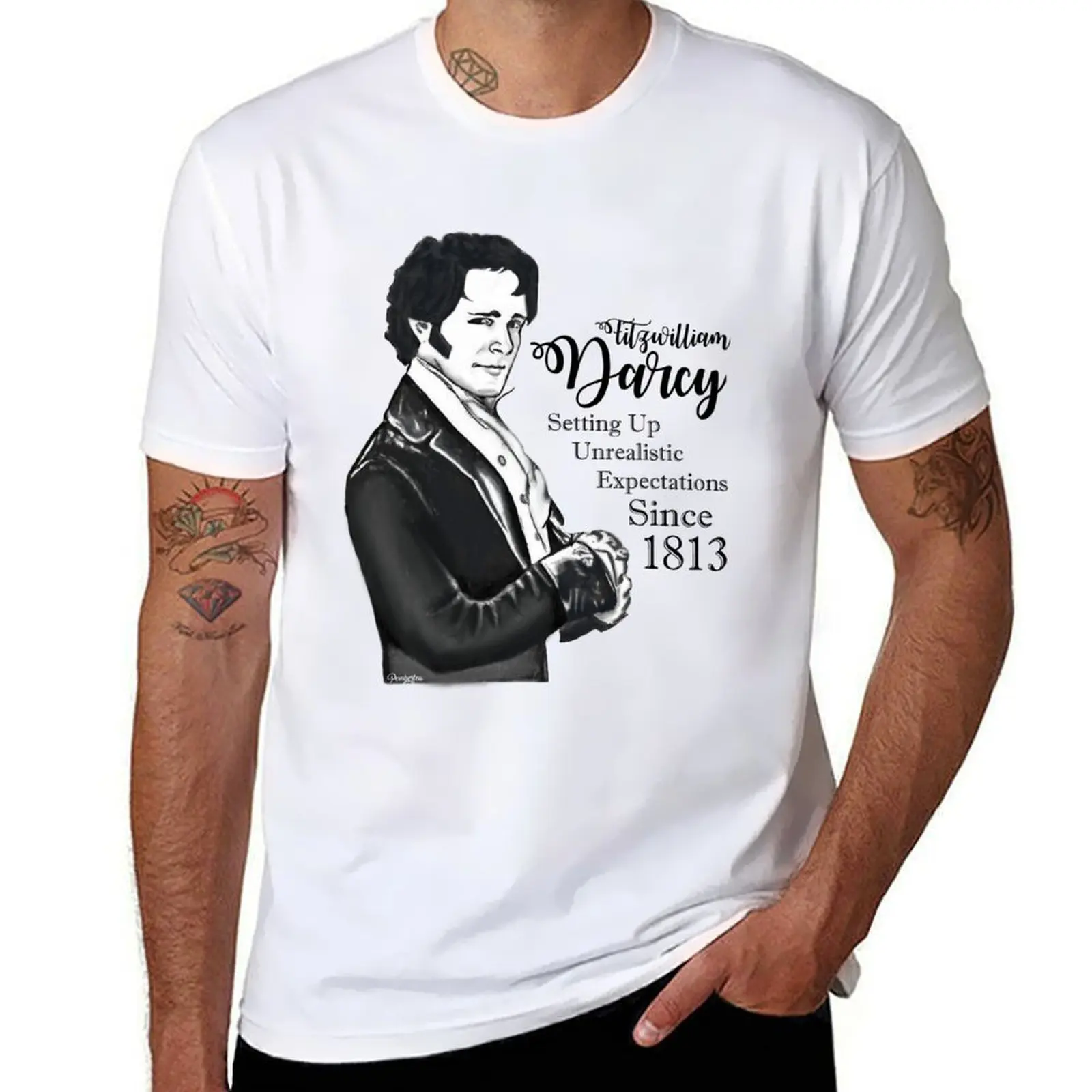 

Fitzwilliam Darcy - Setting Up Unrealistic Expectations Since 1813 T-Shirt t shirts designer man t shirts for men casual T-Shirt