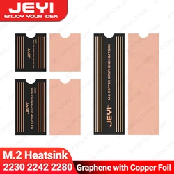 JEYI Graphene 2280 2242 2230 M.2 SSD Heatsink, Dual-Layer Graphene Heat sink and Copper Foil Design Cooler Radiator for Laptop