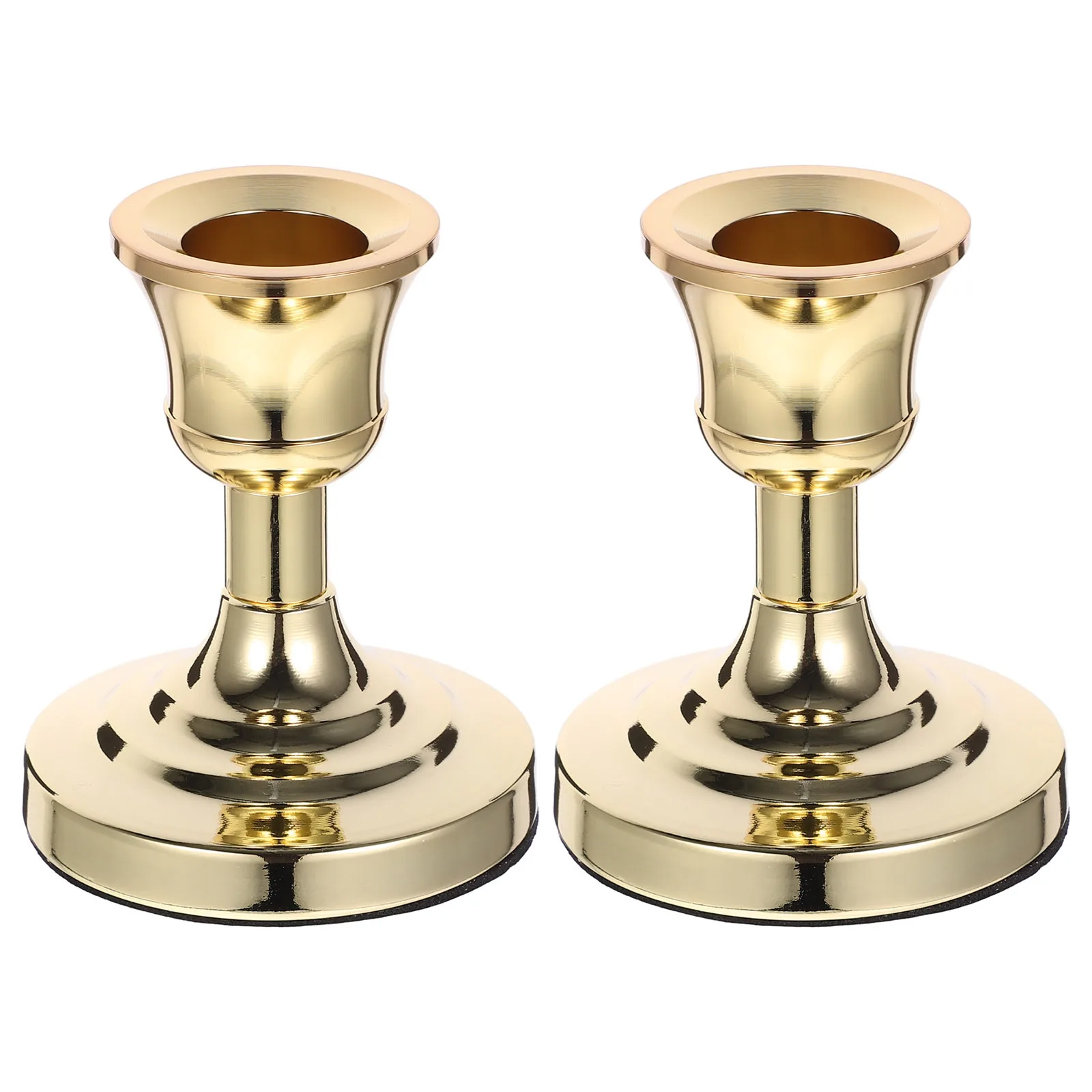 

2Pcs Decorative Iron Holder Pillar Sturdy Tabletop Candlestick for Home Party Wedding Holder Candlestick Holders