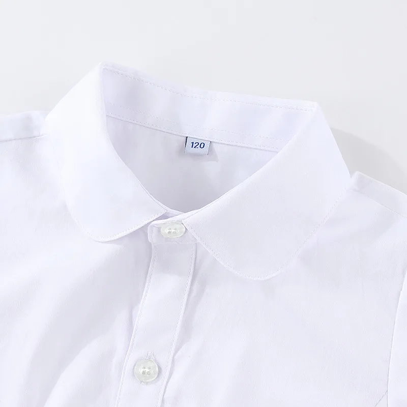 Girls white shirt New short-sleeved summer cotton academy performance clothes comfortable and versatile