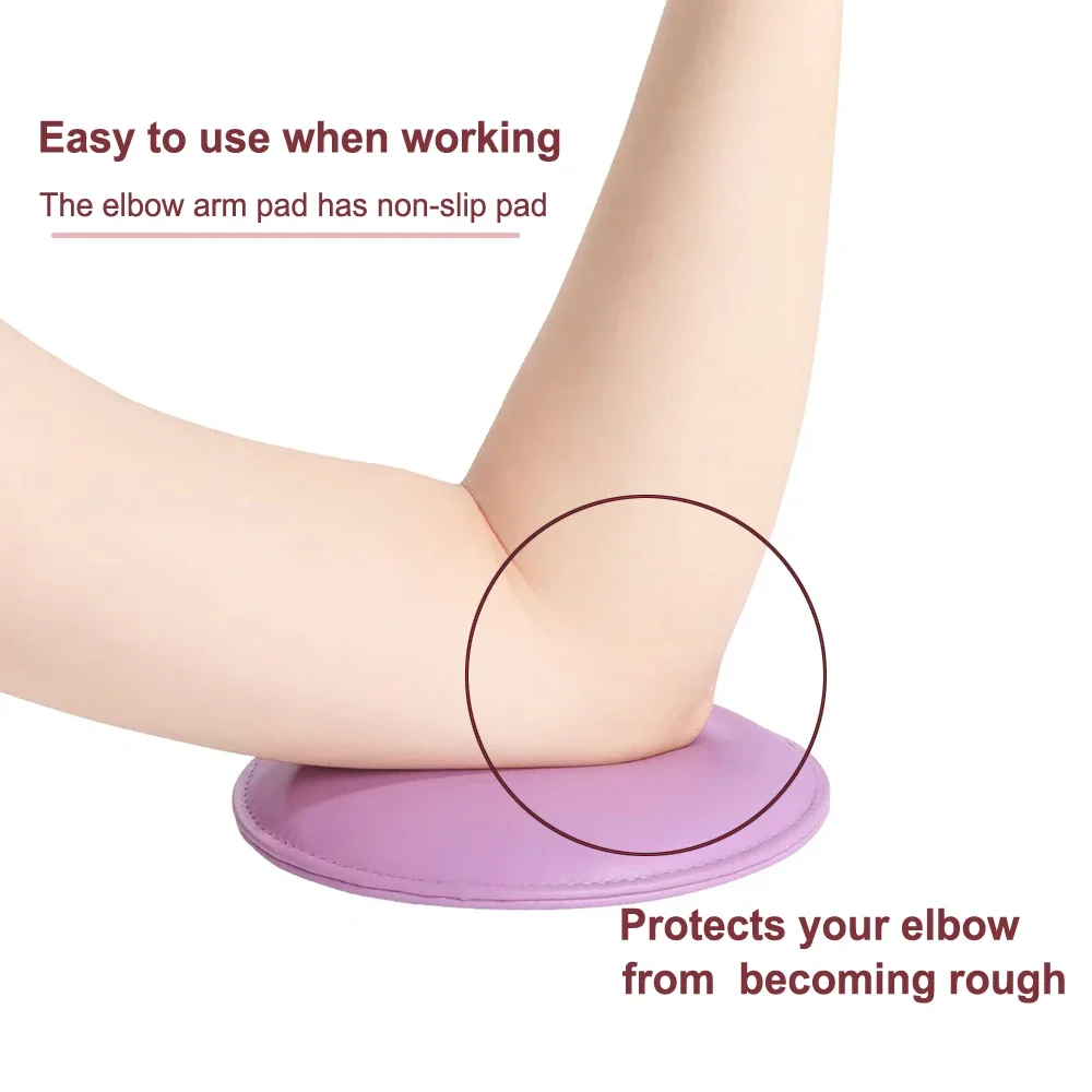 Round Microfiber Leather Elbow Rest Pad Professional Non-Slip Nail Technician Hand Rest Pillow for nail Salon Manicure Elbow Pad view 3