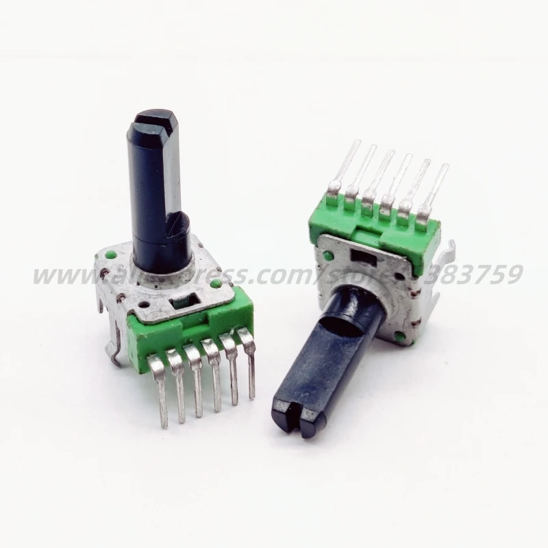 2PCS RK12 Type Adjustable Rotary Potentiometer Stereo Channel B20K 6-Pins Half Shaft 18mm