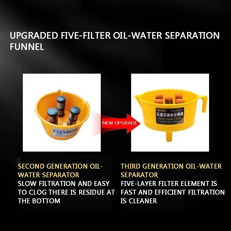 قمع نوع فاصل الزيت والماء 5 عنصر فلتر الديزل البنزين فلتر الوقود فلتر الزيت والماء فصل قطعة أثرية