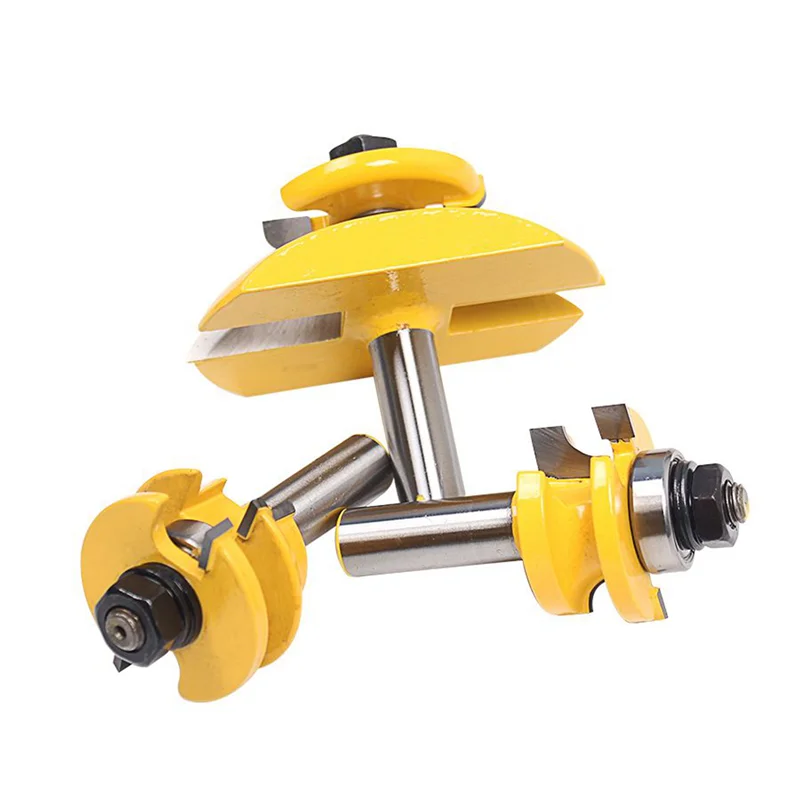 

2025 Hot Style 6Pcs 1/2Inch Shank Rail & Blade Cutter Panel Cabinet Router Bits Set Milling Cutter Power Tools Door Knife Wood C