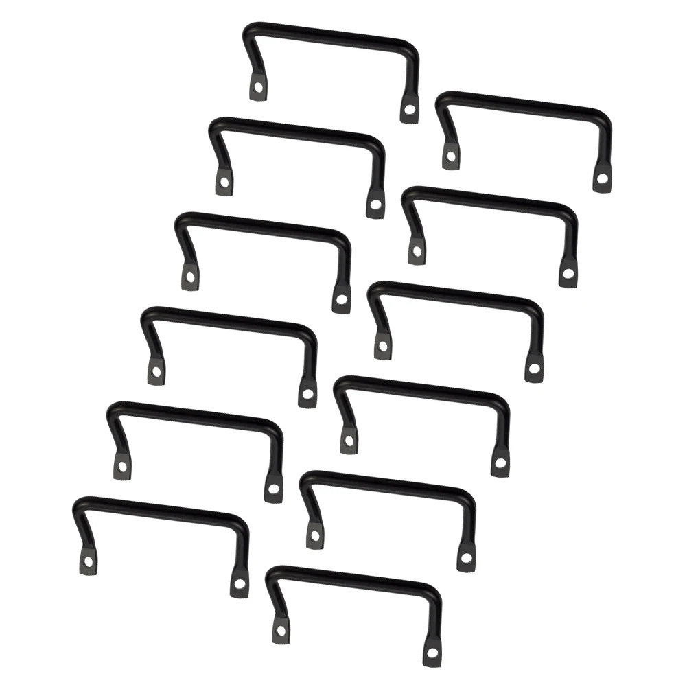 Duty Matte Black Drawer Pulls 100mm Spacing Ergonomic 45 Degree Design Stainless Steel Handles For Cabinets And Trays 12 Pack