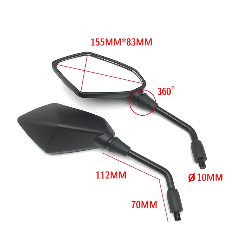ABS Motorcycle Rear View Mirror 8/10MM Universal Mirror For Suzuki Vstrom 250 650 1000 M109R Intruder 1800 GSXR 1000 Burgman 125 view 6