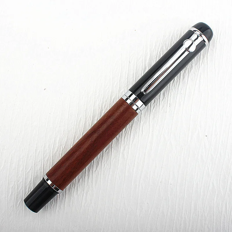 

1PC Wood Fountain Pen 0.7mm Nib Smooth Writing Ink Best Present Office Supply Pens for Writing Stationery Cute Fountain Pen