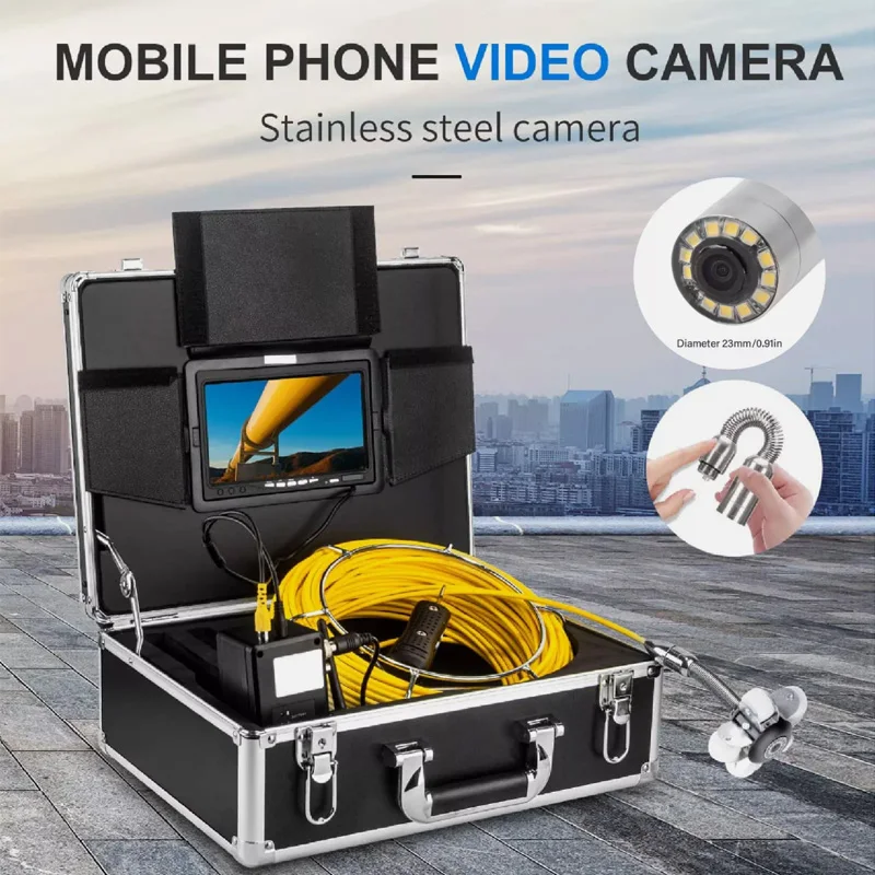 HD 23mm Sewer Inspection Camera Head Professional IP68 Waterproof Pipe Drain(Check product description before ordering）