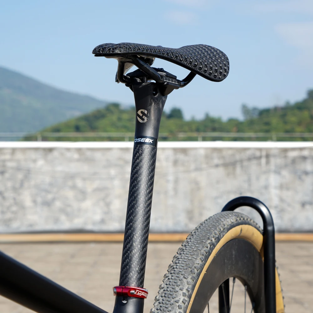 TOSEEK 0mm Offset Carbon-Sattelstütze 27,2/31,6MM MTB Mountainbike Rennrad Sattelstütze Leichtgewichtige Fahrrad-Sattelstütze Fahrradteile – Detail 12