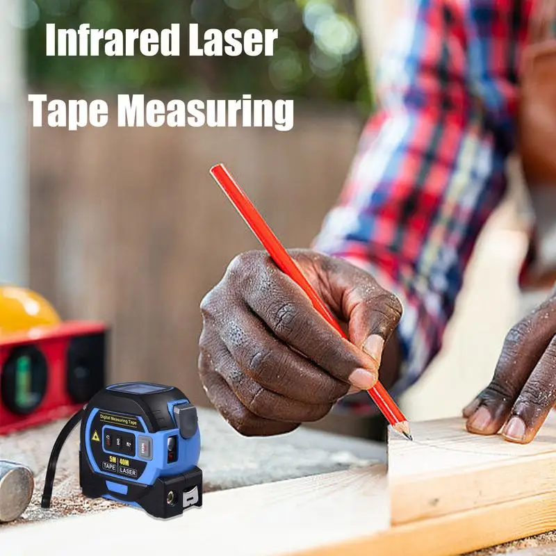 Auto Lock Tape With Instant Digital Readout Multi-Functional Infrared Tape Measure Self-Locking Measurement Tool With Ed Display