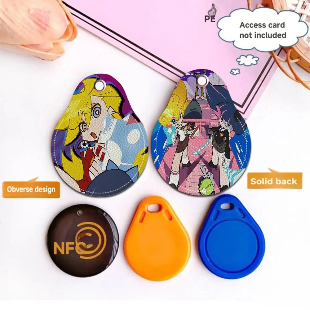 Anime Panty And Stocking Mini Water Drop Shape Community Access Card Holder Elevator Card Sensor Drop Card Protector Keychain