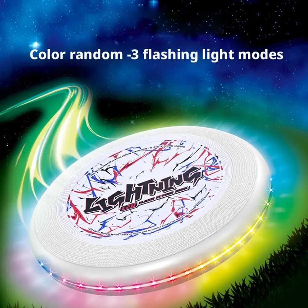 قرص طائر متوهج Led للعب الليلي خفيف الوزن وسهل الرمي في الهواء الطلق ألعاب ترفيهية سلسة للتعامل مع جهد ملون #4
