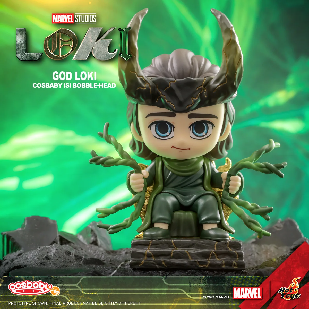 

OFFICIAL Hot Toys LOKI God Loki Miss Minutes COSBABY Bobble-head Figure Exclusive Collectible Christmas Gifts