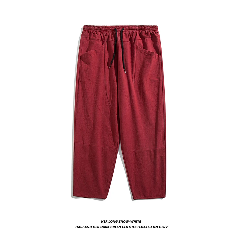 ブランド服 メンズ メンズ パンツ pants men 綿100％ アンクル丈パンツ 夏 カジュアルパンツ 男性 トレンド 日本製 ルーズパンツ メンズ