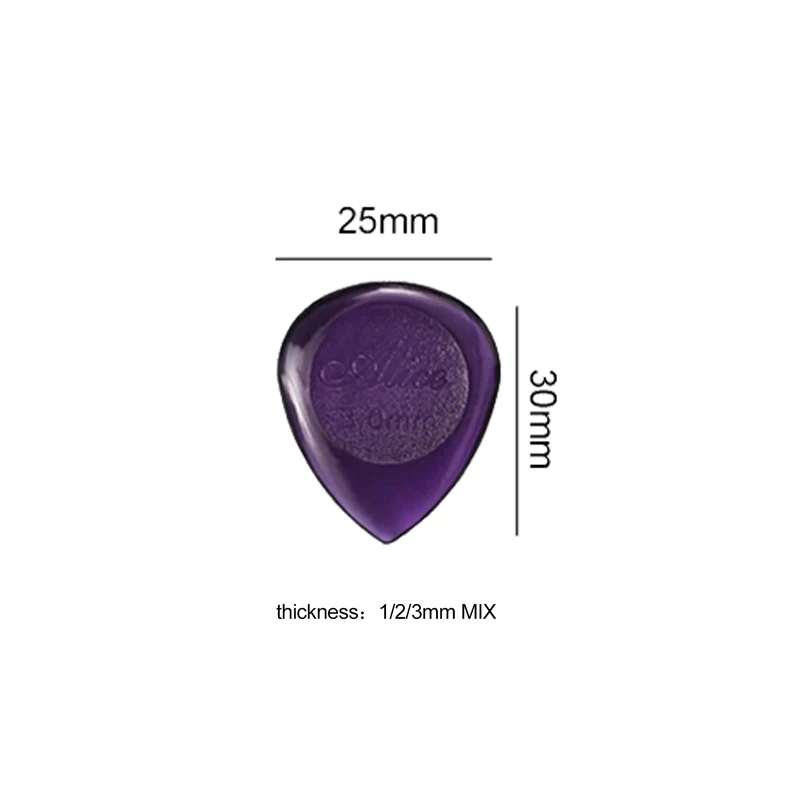 30 stücke Gitarre Paddel mit Box Wasser Tröpfchen Form ABS Plektren 1/2/3mm Elektrische Gitarre Bass Pick gitarre Zubehör TMZ – Detail 9