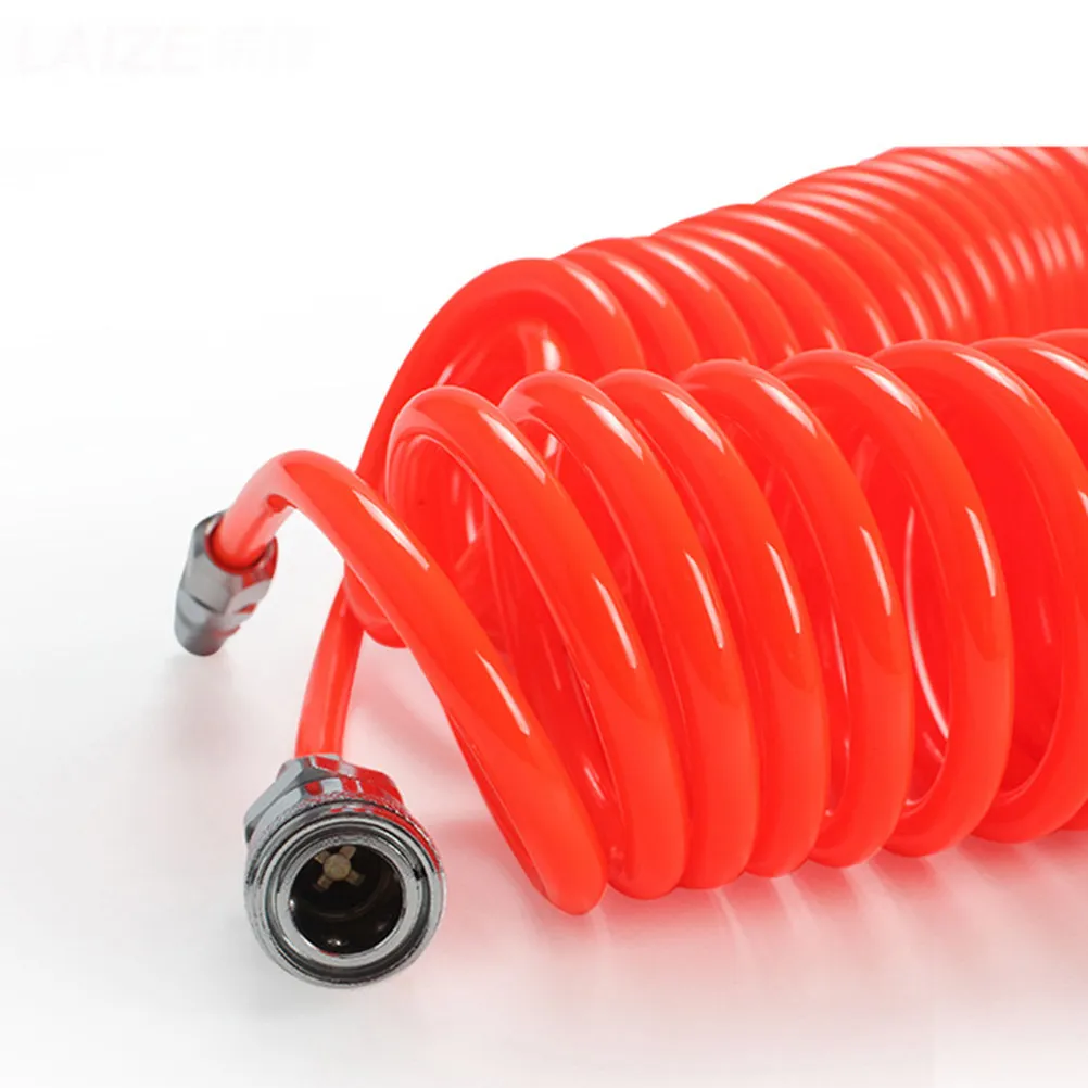 Air Compressor Hose Tube Flexible PU Pipe Stretchable for Convenient Storage Works with Most Compressor Models