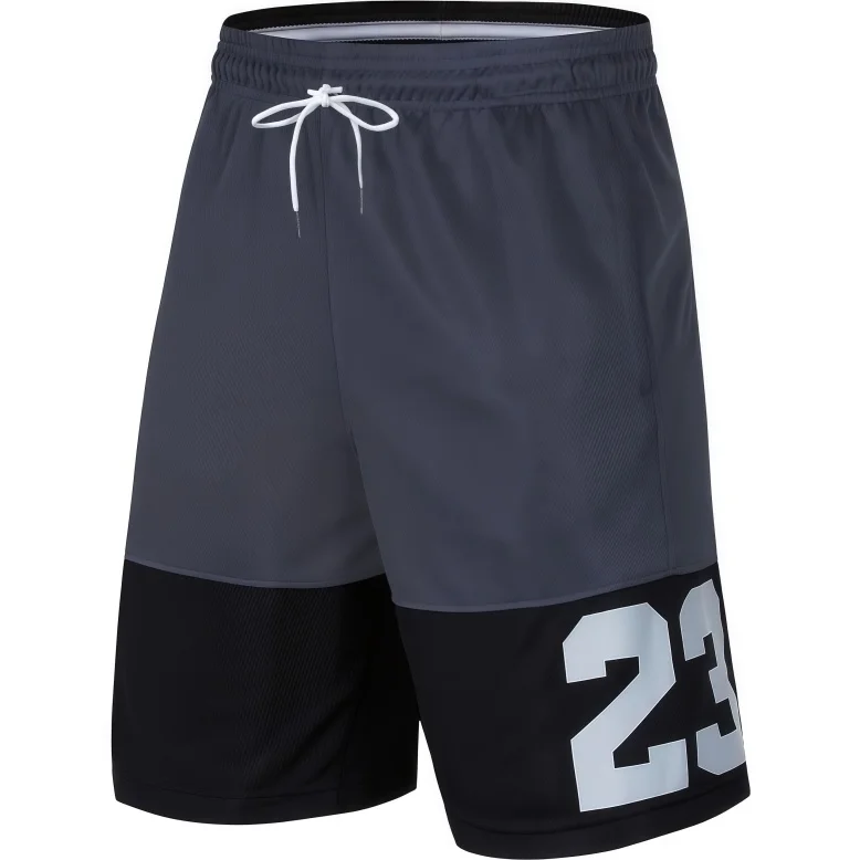 Summer Hot Trend Two Tone Color Block Mesh Basketball Shorts White Drawstring Waist Sports Workout Running Five Quarter Shorts