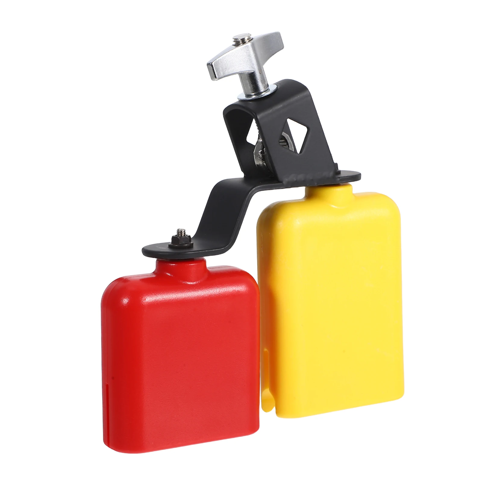 

Percussion Instrument Set Plastic Jam Block Dual Mounted Cowbell High Low Tones Bell For School Band Music Education