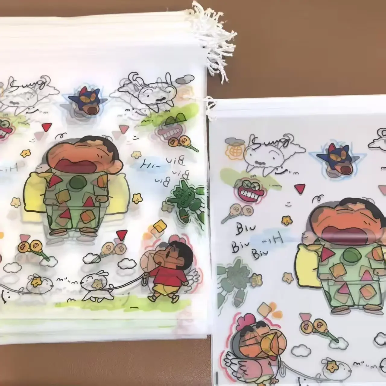 Crayon Shin‑chan Drawstring Shoe Bag Portable Waterproof Travel Storage Pouch Luggage Organizer Shoes Clothes Sorting Pouch view 3