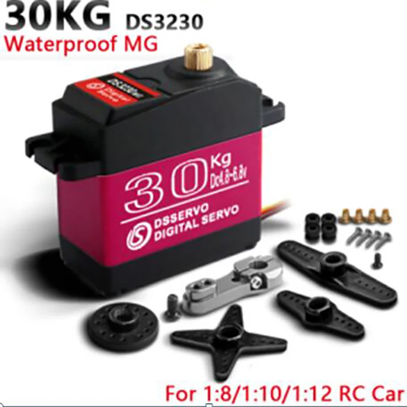 Servo numérique DS3230 30KG à couple élevé, engrenage entièrement métallique, étanche IP66, 180/270 degrés pour voiture RC 1:8 1:10 1:12, robot chenille