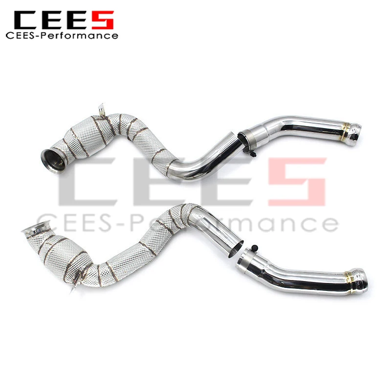 

Выхлопная труба CEES (даунпайп) для Mercedes-Benz C63/C63S AMG W205 4.0T 2015+ из нержавеющей стали с катализатором
