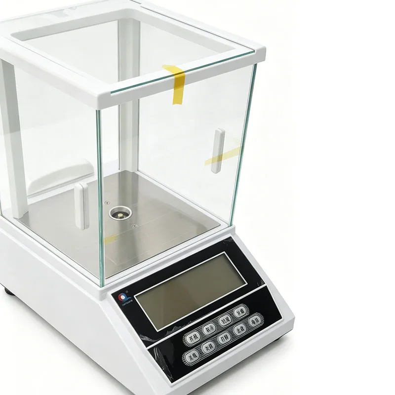 High Stability 200g 0.0001g Precision Electronic Balance Anti-Wind Shield for University Lab Research Weighing Work