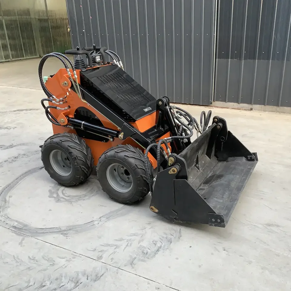 Minicargador de ruedas de la sembradora del minicargador 400kg 500kg de la carga útil de EPA Skid Steer con excavadora