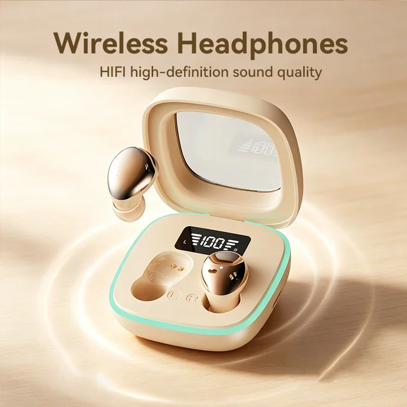 New Portable In-ear Bluetooth Wireless Earplugs Smart Power Digital Display Touch Stereo Birthday Gift Low-delay Game Headphones