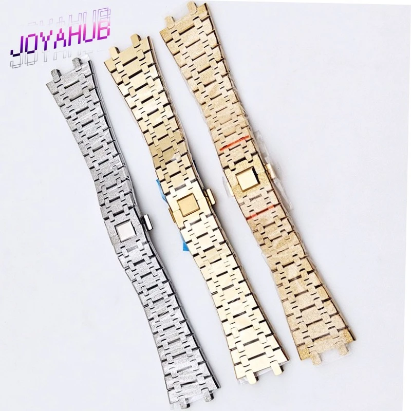 Custom LOGO, Repair Modification AP Watch Strap Accessories Oak Series 15400 15500 316 Stainless Steel Solid Watch Strap OEM